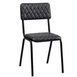 Faux Leather Dining Chair, Modern Home Beach House Office Upholstered Chairs, Bar/Coffee Shop Restaurant Mid Century Furniture - thumbnail 4