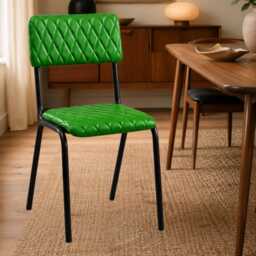 Faux Leather Dining Chair, Modern Home Beach House Office Upholstered Chairs, Bar/Coffee Shop Restaurant Mid Century Furniture - thumbnail 3