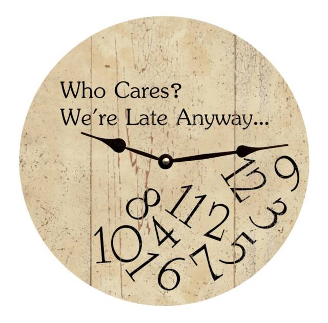 Beige Whatever Clock - Personalized Clock - image 1