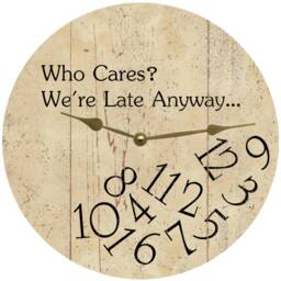 Beige Whatever Clock - Personalized Clock - thumbnail 2
