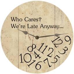 Beige Whatever Clock - Personalized Clock - thumbnail 3