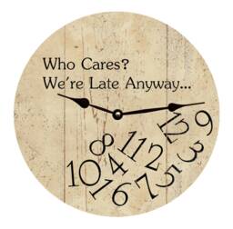 Beige Whatever Clock - Personalized Clock