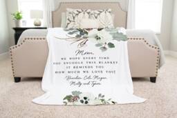 Mom Gift From Kids, Grandma Quote, Custom Quote Blanket, Christmas Present, Personalized - thumbnail 1