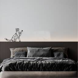 Geometric Pussy Cat Wall Art, Minimalist, Modern, Abstract, Decal, Mural, Transfer, Boho -G046 , 5 Sizes, 36 Colour Options - thumbnail 1