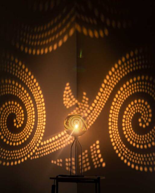 Gourd Table Lamp Moroccan Turkish Mosaic Night Light - image 1