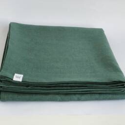 Emerald Green Linen Flat Sheet, European Bedding, Us Full/Queen/King/ Custom Sizes/ Wedding Gift/ Father's Day Anniversary Gift - thumbnail 2