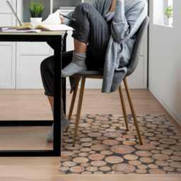 stacks Of Wooden Logs Desk Chair Mat, Brown Computer Office Texture Gaming Floor Protector