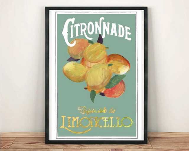 Limoncello Print Vintage Italian Drinks Advert Poster - image 1