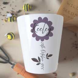 Personalised Ceramic Plant Pot Custom Birthday Gift For Her - thumbnail 2