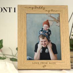 My Daddy Hero Gift - Photo Frame For Dad Dada Engraved Custom For 7x5 Or 6x4 Picture - thumbnail 3
