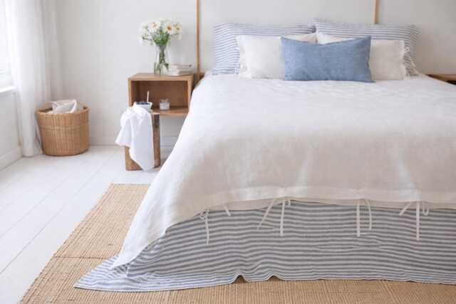 White Linen Duvet Cover - Washed Bedding, Natural Flax, Soft & Breathable, Scandinavian Minimal Bedroom, All Sizes - image 1