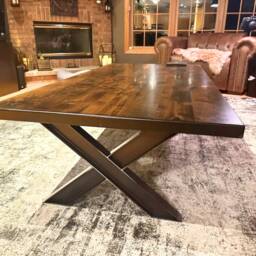 x Shaped Industrial Desk Legs, Modern Bench Legs, Ibeam Coffee Table Kitchen Set Of 2 - thumbnail 2