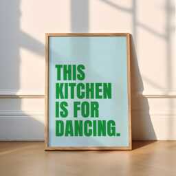 This Kitchen Is For Dancing Print - 5 Colours - Kitchen Poster, Funny Prints, Pasta, Food, Funky, Gift, Disco - thumbnail 3