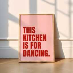 This Kitchen Is For Dancing Print - 5 Colours - Kitchen Poster, Funny Prints, Pasta, Food, Funky, Gift, Disco - thumbnail 2