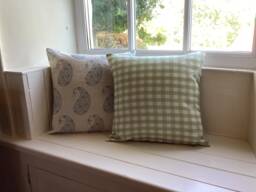 Cushion Covers in Peony & Sage Check - thumbnail 1