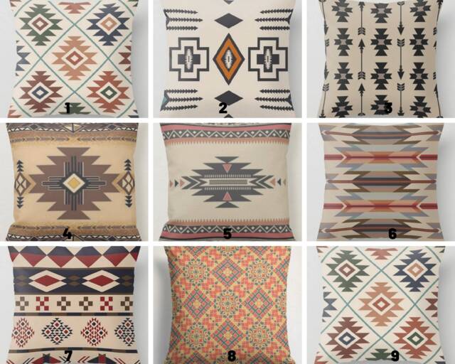Kilim Ethnic Print Cushion Cover/Aztec, Rug Pillow Cover/Terracotta Southwestern Case/Aztec Home Decor/Farmhouse - image 1