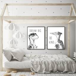 Dinosaur Prints, Nursery Decor, Boys Bedroom Room Wall Art, Art - thumbnail 3