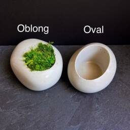 Concrete Minimalist Planter, Slanted Pot, Table Centerpiece, Asymmetrical Succulent Decorative Modern Nordic, Pebble - thumbnail 4