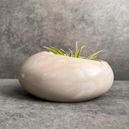 Concrete Minimalist Planter, Slanted Pot, Table Centerpiece, Asymmetrical Succulent Decorative Modern Nordic, Pebble