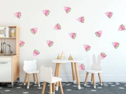 Watercolor Watermelon Slices Wall Decals - Nursery Decor - thumbnail 1