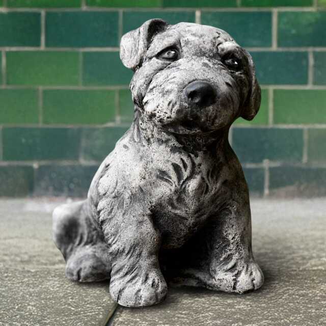 Stone Puppy Labrador Sculpture Concrete Garden Dog Statue Outdoor Figurine Handmade Ornament Lawn Dog Art Lover Gift - image 1