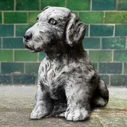 Stone Puppy Labrador Sculpture Concrete Garden Dog Statue Outdoor Figurine Handmade Ornament Lawn Dog Art Lover Gift - thumbnail 4