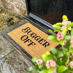Doormat Funny British Quote, Bugger Off Door Mat, Coir Non-Slip Housewarming Gift, New Home Porch Decor, Fast Delivery - thumbnail 2