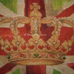 Union Jack Lime Design 1 Oblong Tapestry Cushion Pillow Cover - thumbnail 2