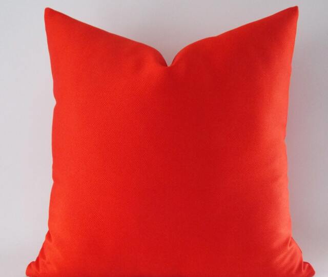 Red Cotton Pillow Cover Modern Throw Cushion - image 1