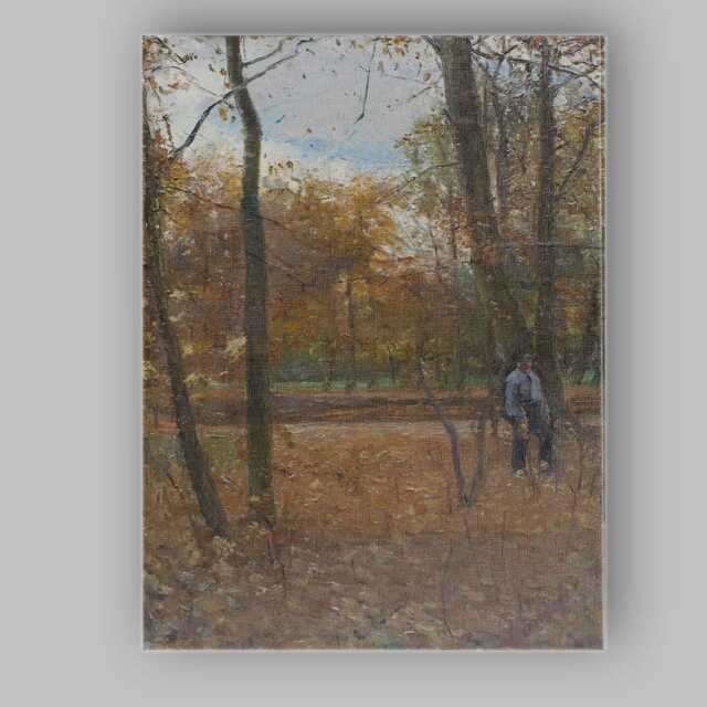 Impressionist Autumn Forest Woodland Figure Scene Canvas Wall Art Print Decor Picture Ready To Hang - image 1