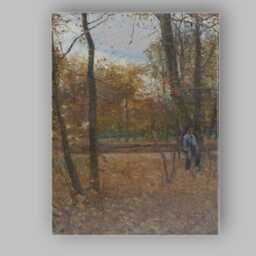 Impressionist Autumn Forest Woodland Figure Scene Canvas Wall Art Print Decor Picture Ready To Hang - thumbnail 1