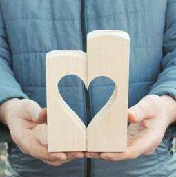 Wooden Candle Holder - Heart Unfinished Wooden Candle Holders For Tea Light Candles Made Of Beech Wood - thumbnail 1