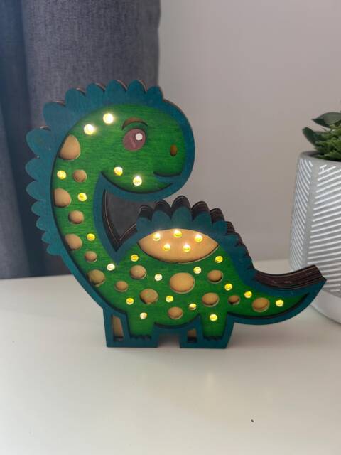 Kids Dinosaur Night Light, Kids Bedroom Decor, Christmas Gift, Light Children, Decoration, Unique - image 1