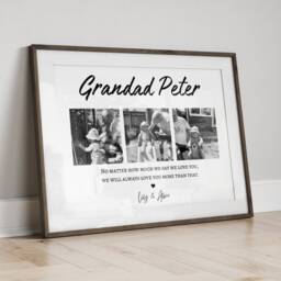 Personalised Grandad Photo Print Custom Family Memory Wall Art Gift Fathers Day Keepsake - thumbnail 4