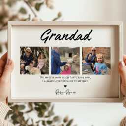 Personalised Grandad Photo Print Custom Family Memory Wall Art Gift Fathers Day Keepsake - thumbnail 3