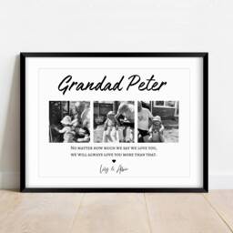 Personalised Grandad Photo Print Custom Family Memory Wall Art Gift Fathers Day Keepsake - thumbnail 2
