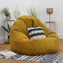 Jumbo Corduroy Bean Bag Chair, Handmade in The Uk, Beans Included, Adult & Kids Sizes Available - thumbnail 1