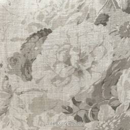 Cabbages & Roses Constance Luxury Designer Linen Charcoal Shabby Chic Cushion Cover - thumbnail 3