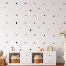 Boho Rainbow Wall Stickers Chic Decals Decor For Kids Rooms & Nurseries Baby Room Removable Vinyl Art - thumbnail 2