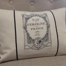 French Perfume Ad Pillow Cover Farmhouse Cottage Throw - 12x18 - thumbnail 2