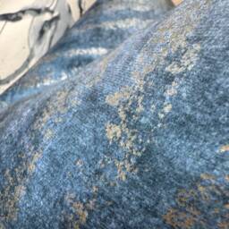Midnight Blue Pillow Cover, High Quality Velour -Polyester Cushion Scatter Case, Double Sided Prestigious Textiles Vela Fabric - thumbnail 3