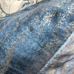 Midnight Blue Pillow Cover, High Quality Velour -Polyester Cushion Scatter Case, Double Sided Prestigious Textiles Vela Fabric - thumbnail 2