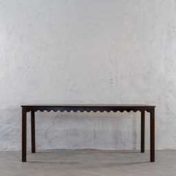 Tarang Dining Table Rustic Farmhouse Scalloped Apron Table - thumbnail 3