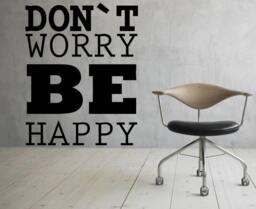 Quote Wall Vinyl Motivation Decal Don't Worry Be Happy Stickers Art Decor - 18Quo5 - thumbnail 1