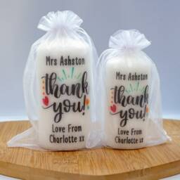 Personalised Thank You Teacher Candle End Of Term Assistants Appreciation Gift - thumbnail 1