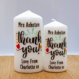 Personalised Thank You Teacher Candle End Of Term Assistants Appreciation Gift - thumbnail 2