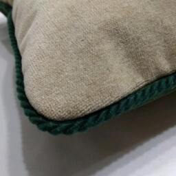 Holiday Brocade Pillow, Christmas Pillow 16x16, Victorian Velvet Cover & Insert - thumbnail 3