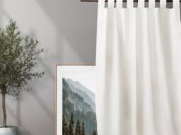 Linen Blackout Curtain, Tab Top, Farmhouse Bedroom Decor