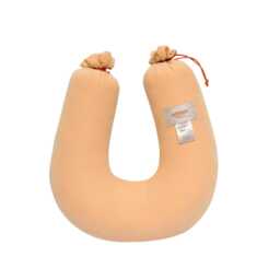 Sausage Roll Neck Pillow - Microfiber Travel Cushion - thumbnail 2