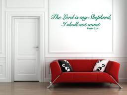 Psalm 23 Niv Christian Bible Quote Vinyl Wall Art Sticker Decal Mural. Home, Church, School Decor. Wall, Window, Mirror